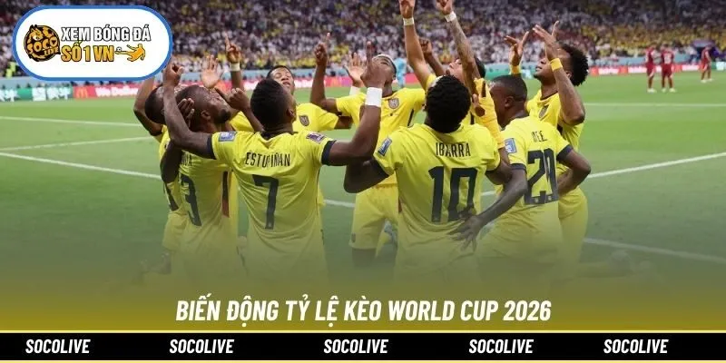 Biến động tỷ lệ kèo World Cup 2026